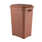 CELLO Eliza Plastic Laundry Basket, Brown, 45.72 Cm, 42.5 Cm