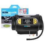 RING ULTRAINFLATE 20 Digital Tyre Inflator Air Compressor - Featuring Auto-Stop & Progress Meter - Compact, Reliable & User-Friendly Tyre Pressure Solution