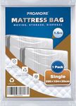 PROMORE Single Size Mattress Cover for Moving, Storage - Mattress Bags for Moving and Transport, Mattress Protector Storage Bag - Strong, Reusable, Tearproof, Waterproof, Anti-dust