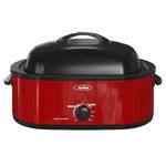 Sunvivi Electric Roaster Oven with Removable Pan, 20Qt Roaster Oven with Viewing & Self-Basting Lid,Red