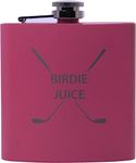 Birdie Juice 6oz Flask - Great Gift for A Golfer, Father's Day, Birthday, or Christmas Gift (Pink)