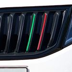 P006 | Radiator Grill Foil Set | Front Stripes | Grid Sticker | Styling | Red/Green