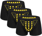 3Pcs Men's Penis Enlargement Therapy Care Boxer Briefs Underwear Magnetic Micromodal Trunks (3PCS,L)