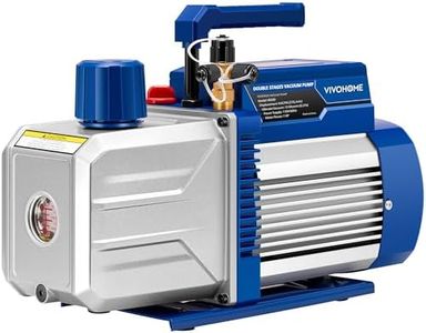 VIVOHOME 1 HP 9.6 CFM 2 Stage HVAC Vacuum Pump for R134a R12 R22 R502 R410a Systems, Auto AC Vacuum Pump for Automotive Air Conditioner Refrigeration Maintenance with 2 Oil Bottles