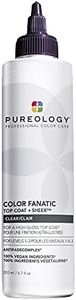 Pureology Color Fanatic Top Coat + Sheer Clear Hair Toner | Hair Gloss Treatment | Clear Hair Glaze for Brunette & Black Hair | 6.7 Fl Oz