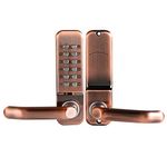 BORDSTRACT 11 Digits Keypad Door Lock, Mechanical No Power Combination Key Button Lock, Safety Entry Dead Bolts Door Lock