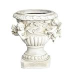 Sungmor Outdoor Garden Angel Statue Urn Planter - Creative Resin Flower Pot Container Garden Decoration Sculpture - 2PCS & Antique White Cherub Flower Vase for Patio, Lawn, Yard, Entryway Decor