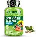 NATURELO One Daily Multivitamin for Men 50+ - with Vitamins & Minerals + Organic Whole Foods - Supplement to Boost Energy, General Health - Non-GMO - 60 Capsules | 2 Month Supply