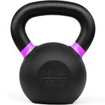 Kobo KB-CAST-IRON-16-Kg Cast Iron Kettle Bell, 16 kg (Black)