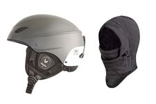 Demon Phantom Helmet with Brainteaser Audio and Free Balaclava (Gray, X-Large)