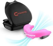Champs MMA Breathable Mouth Guard for Boxing, MMA, Jiu Jitsu, Muay Thai, Wrestling & Combat Sports – Easy Fit, Boil & Bite Design Mouthpiece – Durable Boxing Mouthguard for Men & Adults, Case Included