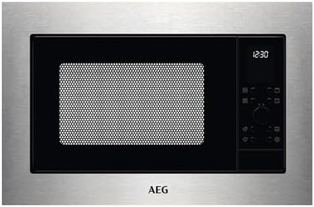 AEG 6000 Series Integrated Microwave and Grill MSE2527DM, 25L, Child Lock, Built-in Microwave Quick Start, 11 Power Levels, Auto Timer, 380x560x550mm, Black/Stainless Steel with Antifingerprint