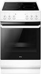 Amica AFC1530WH Freestanding Electric Cooker with Ceramic Hob, Conventional Oven, 50cm wide, White