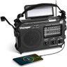 Kaito KA500 5-way Powered Emergency AM/FM/SW NOAA Weather Alert Radio with Solar,Dynamo Crank,Flashlight and Reading Lamp, Color Black