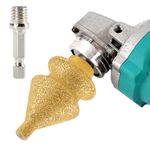 Serplex® Diamond Drill Hole Saw & Chamfering Tool Set, 38mm M10 Diamond Coated Core Drill Bit with Hex Shank Extension, Hole Cutting & Edge Beveling Tool for Grinder Hole Concrete Tile Glass Ceramic
