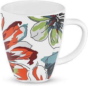 Larah by BOROSIL Bali Opalware Mug | Set of 1 Pcs Tea/Coffee Mugs, 390 ml Each | Microwave & Dishwasher Safe, Bone-Ash Free | Crockery Set Ideal for Daily Use & Gifting | White