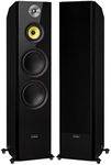 Fluance Signature HiFi 3-Way Floorstanding Tower Speakers with Dual 8" Woofers for 2-Channel Stereo Listening or Home Theater System - Black Ash/Pair (HFF)