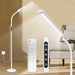 Floor SAD Lamp, UV-Free 10,000 Lux Sad Light Therapy Lamp, Touch & Remote Control, 5 Colour Temperatures & 5 Brightness & Timer, 3-in-1 Adjustable Height Daylight Lamp for Home/Office Use