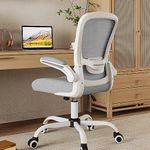 Mimoglad Home Office Chair, High Back Desk Chair, Ergonomic Mesh Computer Chair with Adjustable Lumbar Support and Thickened Seat Cushion (Modern, Moon Gray)