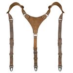 Hide & Groom, Hipster Style Suspenders with Adjustable Straps, Full Grain Leather, Handmade, Bourbon Brown, Bourbon Brown, Unique