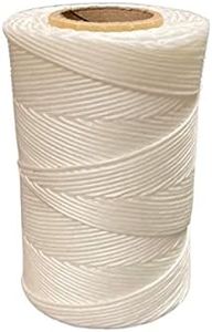 Generic Premium Quality Waxed Twine Lacing Cord - 9-Ply with 160 LBS Tensile Strength, ANTI-SLIP KNOTSFRAY ENDS, 100 Polyester White Cable Tie Down Wax String for Indoor Outdoor Use - (182.5 Yards)