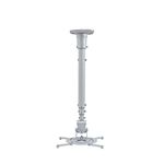 DYNAVISTA Full Motion Universal Ceiling Projector Mount Bracket with Adjustable Extendable Arms Rotating Swivel Tilt Mount for Home and Office Projector (Extendable-Silver)