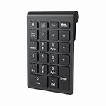 cimetech Bluetooth Numpad, Wireless Numeric Keypad with 22 Buttons Portable Ergonomic Mini Numpad Office Calculating Number Pads for Laptop, Notebook, Desktop, Computer, PC (Black)