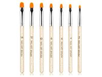 Aoshang 7Pcs Uv Gel Nail Brush, Poly Extension Gel Brush, Nail Art Tips Builder Brush Nail Painting Brush Pen Set(No.2/4/6/8/10/12/14)