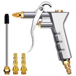 Air Blow Gun, Air Compressor Accessories, Nozzle Duster Air Tools Cleaner, with 2Pcs 1/4 BSP & Extension Nozzle, Airline Nozzle Tools for Air Compressor