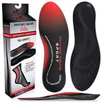 Physix Gear Insoles Shoes for Heel Spurs, Orthopaedic Insole, Alternative to Gel Insole, Comfort Sole for Sensitive Feet Shoes Women, Plantar Fasciitis (XL)