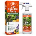 Cat Deterrent Spray Indoor Outdoor - Stop Cats Scratching Furniture, Peeing & Pooing - Cat Repellent Spray for Christmas Tree, Gardens, Artificial Grass - Citrus Formula - Lavender Lemon Orange 500ml
