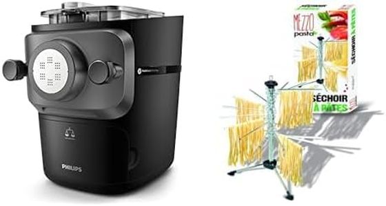 Philips Machine À Pâtes Series 7000 - Technologie ProExtrude, Pesée Automatique, Entièrement Automatique, 8 Disques De Mise En Forme, Noir (HR2665/93) & Ard'time - Séchoir à pâtes