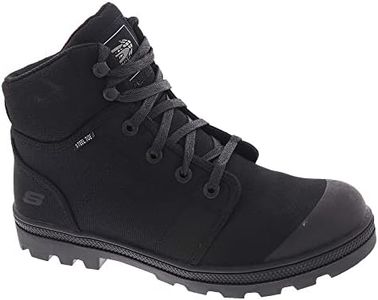 Skechers Women's Work Rotund - Darragh ST Steel Toe Sneaker Boot, Black, Black, 9