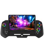 HASACOOL Switch Controller Compatible with Nintendo Switch/OLED, One-Piece Joypad Controller, Hall Effect Switch Joycon Handheld Grip,Ergonomic Switch Pro Controllers with LED Light,TURBO,Vibration