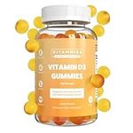 Vitammies Vegan Vitamin D3 Gummies 4000 IU | High Strength Vitamin D Chewable Gummies | 4 Month Supply | Vegetarian | Gluten-Free | Non-GMO | 120 Count | Lemon Flavour | Vitamin D Gummies for Adults