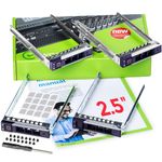 WORKDONE 4-Pack - 2.5" Hard Drive Caddy - Compatible for Dell PowerEdge Servers - 14th Gen R440 R640 R740 R740xd R840 R940 R6415 and More - SSD SAS SATA NVMe Tray - Setup with Manual