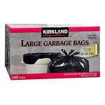 Kirkland Signature Large Quad-tie Garbage Bags, 76.2 cm × 90.1 cm (30 in × 35.5 in), Pack of 100