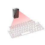 Virtual Wireless Keyboard Built-In Transmitter English QWERTY Mini Keyboard Layout, Fast and Accurate Data Entry Bluetooth Projection Keyboard for Phone, Tablet, PC and Laptop(Black)