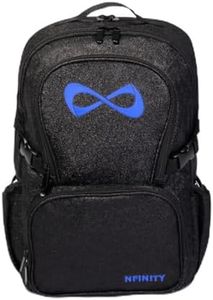 Nfinity Sparkle Backpack for Cheerleaders – Glitter Finish, Lightweight and Durable, with Ample Storage and Adjustable Straps