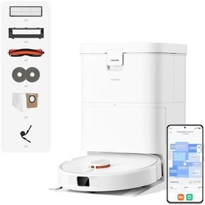 Xiaomi H50 Robot Vacuum with Mop Function and Lifting Mop, 10,000 Pa Suction Power, Dual Anti-Tangle System, Self-Cleaning Mop and Station, Automatic Emptying, LDS Navigation, App and Voice Control