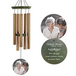 ASTARIN Wind Chimes Outdoor for The Loss of Mom Dad, Personalized Customized WindChimes for Loss of Loved One, Memorial Wind Chime as Sympathy Gift, Home Garden Patio Décor, 36'' (Condolences-7)