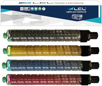 LCL Compatible Toner Cartridge Replacement for Ricoh MP C3002 MP C3502 MPC3002 MPC3502-841735 841738 841737 841736 (Black Cyan Magenta Yellow, 4 Pack) Black 28,000 Pages- Color 18,000 Pages