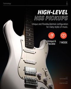 Donner 39-Inch Electric Guitar Kit – Polar White