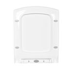 Elegant Casa Polypropylene Soft Close Toilet Seat Cover | Western Commode Lid for Bathroom & Toilet | Stable Hinges | Rectangular Shape | Glossy White | Durable Hygienic Seat | 1 Set