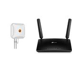 Poynting XPOL-2-5G Antenna & TP-LINK AC1200 4G+ Cat6 Wireless Dual Band Gigabit Router, No Configuration required, Support Guest Network & Parental Control (Archer MR600 V2)