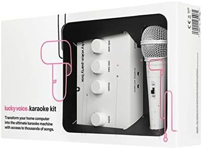 Lucky Voice Karaoke Machine - Home Singing Machine with Microphone that’s Perfect Fun for Adults, Kids and Families - Compatible with Mac, PC, iOS and Android Devices With Access to Over 9,000 Songs