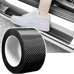 Car Sill Protectors Strips, 7cmx10m Car Door Sill Protector Car Door Guard Bumper Protector Anti Scratch Carbon Fiber Wrap Film for Car Door Guard/Front and Rear Bumper/Door Sill Protector…