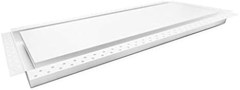 Fittes Drywall Pro Flush Wall Vent Cover 10x30 1/4 Inch, AC & Heat HVAC Wall and Ceiling Cover, Air Register, Luxe , Steel, White