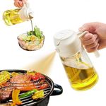 DARKNESS 500ml 2 in 1 Olive Oil Sprayer and Oil Dispenser Bottle for Kitchen, Glass Oil Bottle with Premium Nozzle, Oil Sprayer for Air Fryer, Salad,BBQ,Roasting (Multi Color) (Pack of 1)