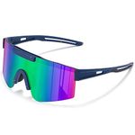 konqkin Cycling Glasses-Sports-Sunglasses-Mens-Womens-Polarised Sun Glasses UV400 Protection Ski Goggles Outdoor Bicycle Motorbike Driving Fishing Hiking,blue green